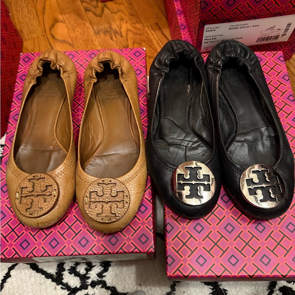 2 pairs Tory Burch Flats